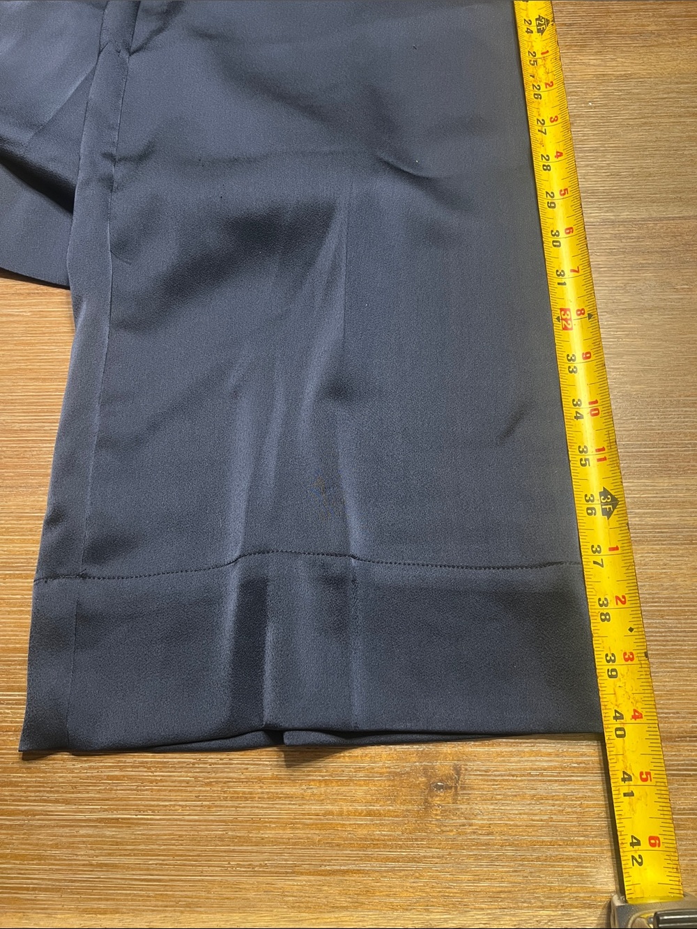 H&M Navy Satin Wide Leg Dress Pants - Picture 8 of 8